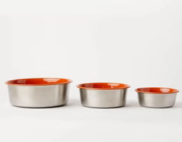 Jax & Bones Bone Slow Feeder Bowl (Orange, Large) - Novel Paws