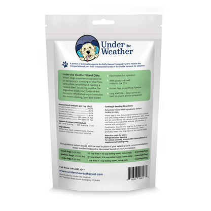 Under the Weather Bland Diet – Hamburger, Rice & Sweet Potato w/ Electrolytes - Novel Paws