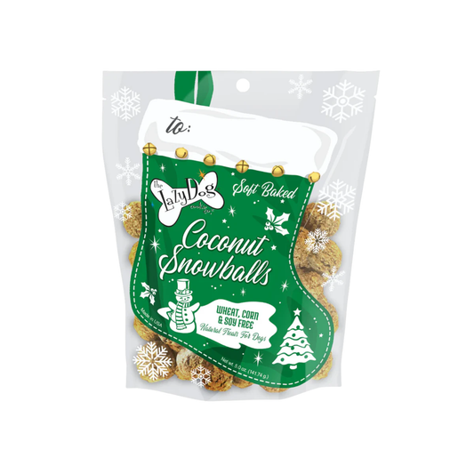 Lazy Dog Coconut Snowballs Stocking Dog Treats (6 oz) - Novel Paws